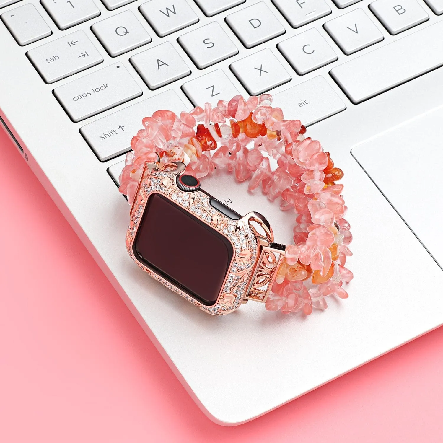 Armor Carved Diamond Protective Case Compatible With All Apple Watch Series
