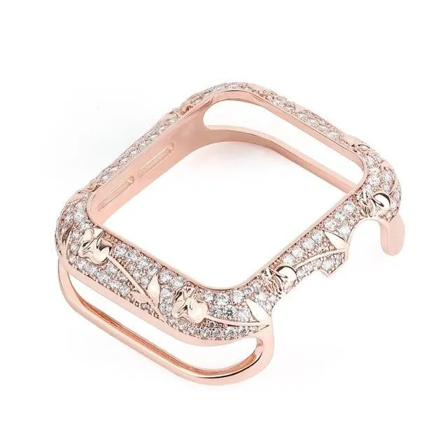 Armor Carved Diamond Protective Case Compatible With All Apple Watch Series