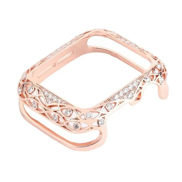 Armor Carved Diamond Protective Case Compatible With All Apple Watch Series