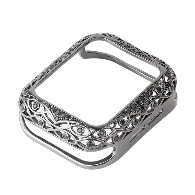 Armor Carved Diamond Protective Case Compatible With All Apple Watch Series