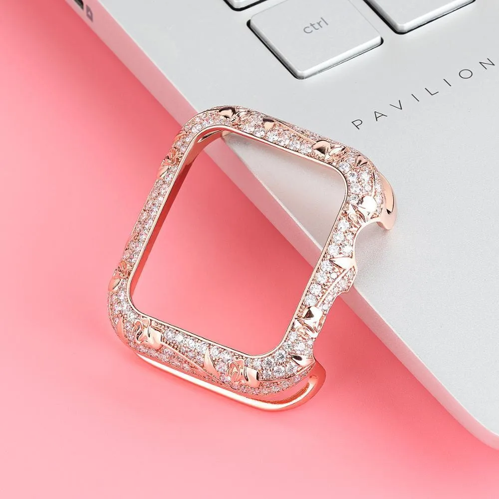 Armor Carved Diamond Protective Case Compatible With All Apple Watch Series