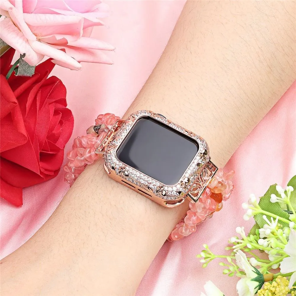 Armor Carved Diamond Protective Case Compatible With All Apple Watch Series