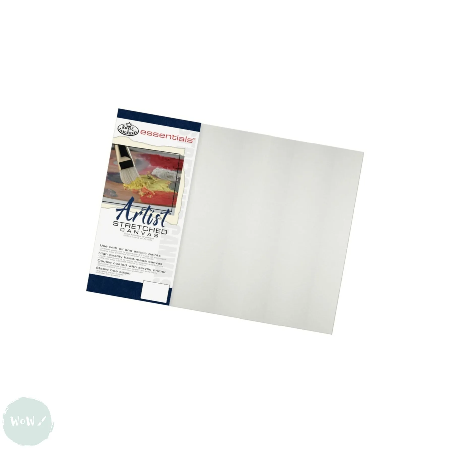 Artists Stretched Canvas - STANDARD Depth - WHITE PRIMED Cotton - SINGLE  - ESSENTIALS -  14 x 18" (356 x 457 mm)
