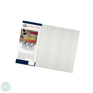 Artists Stretched Canvas - STANDARD Depth - WHITE PRIMED Cotton - SINGLE  - ESSENTIALS -  16 x 20" (406  x 508 mm)