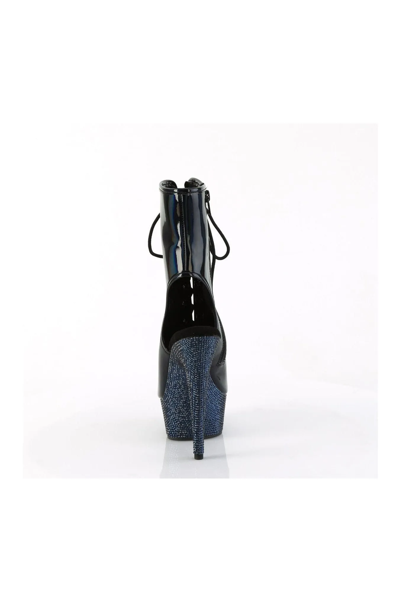 BEJEWELED-1016-6 Black Patent Ankle Boot