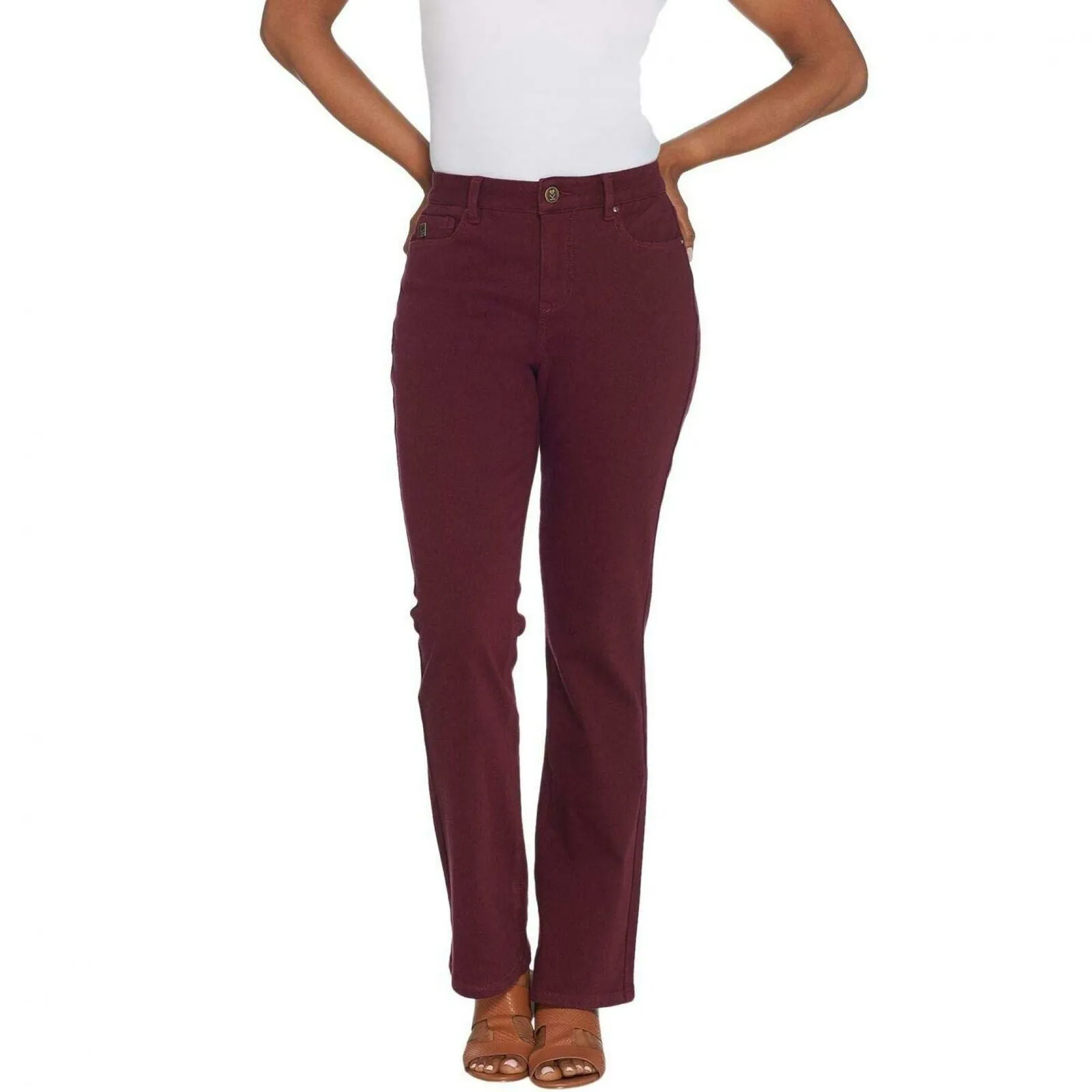 Belle by Kim Gravel Women's Flexibelle 5 Pocket Boot Cut Jeans 2