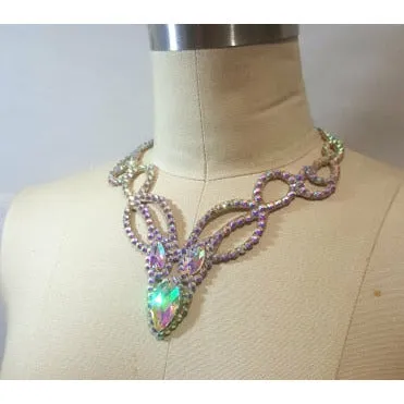 Belly Dance Necklace Rhinestone Chain Female High-End Diamond-Studded Competition Performance Accessories
