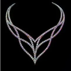 Belly Dance Necklace Rhinestone Chain Female High-End Diamond-Studded Competition Performance Accessories