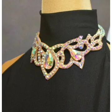 Belly Dance Necklace Rhinestone Chain Female High-End Diamond-Studded Competition Performance Accessories