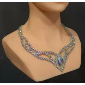 Belly Dance Necklace Rhinestone Chain Female High-End Diamond-Studded Competition Performance Accessories
