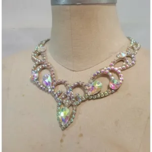 Belly Dance Necklace Rhinestone Chain Female High-End Diamond-Studded Competition Performance Accessories