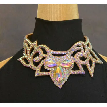 Belly Dance Necklace Rhinestone Chain Female High-End Diamond-Studded Competition Performance Accessories