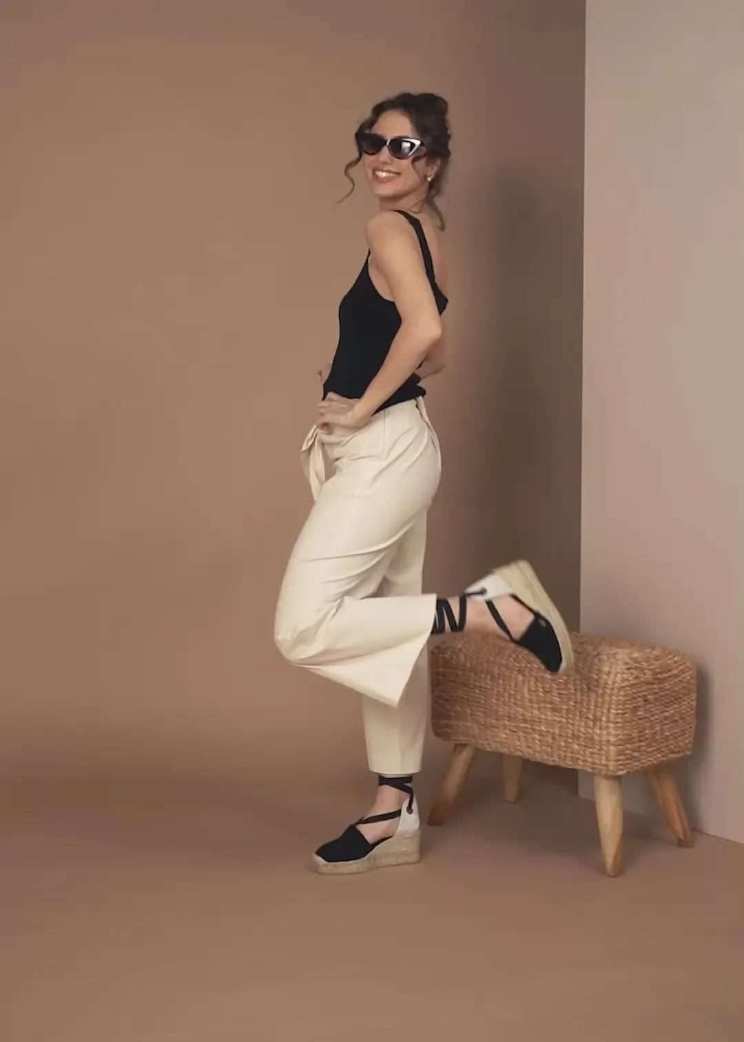 Bisbe Canvas Espadrille Platform Wedges