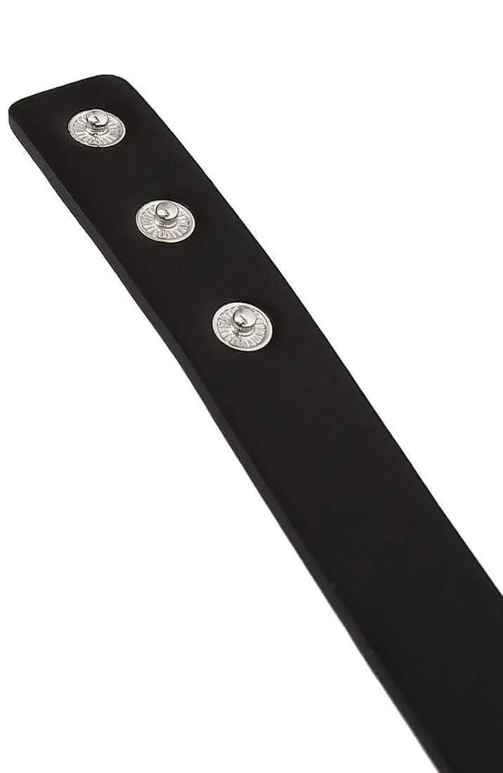 Black faux leather choker collar - SEXY