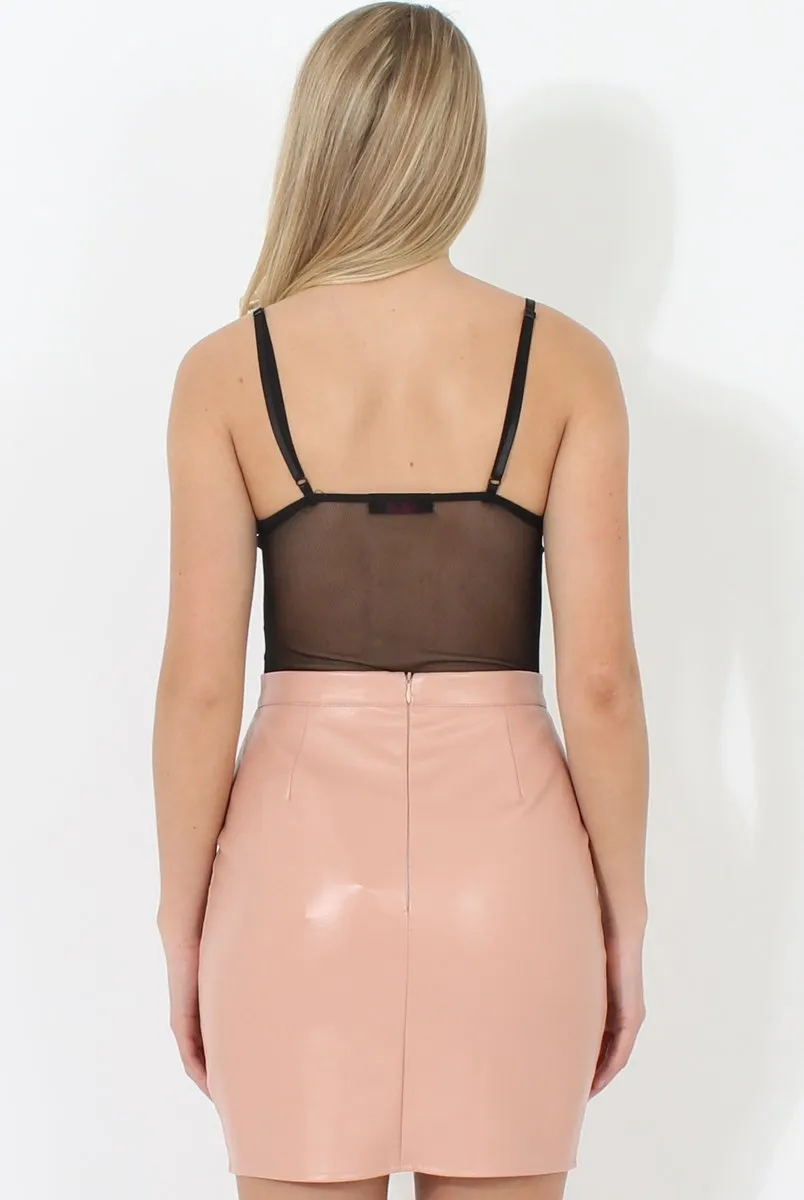 Black Mesh Bodysuit - Blake
