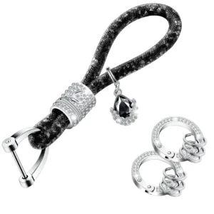 Black Rhinestone Keychain