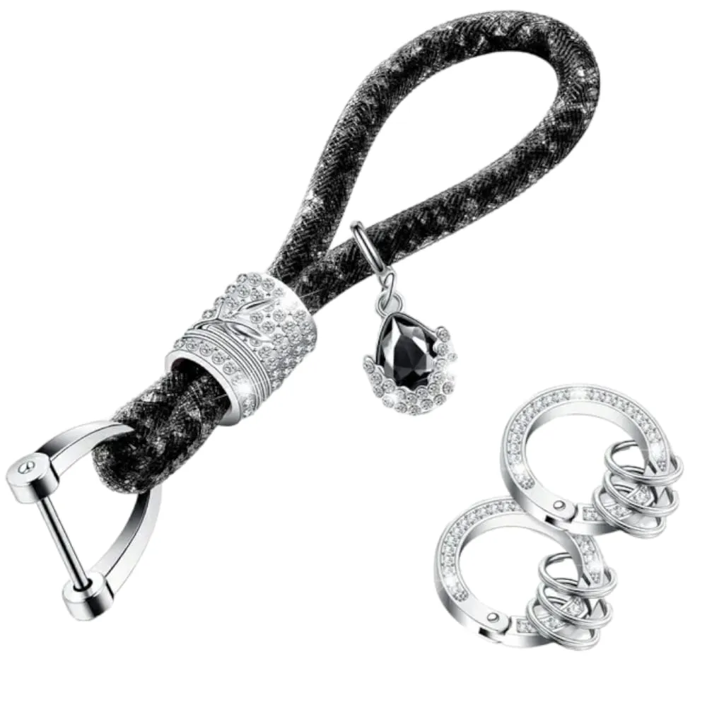Black Rhinestone Keychain