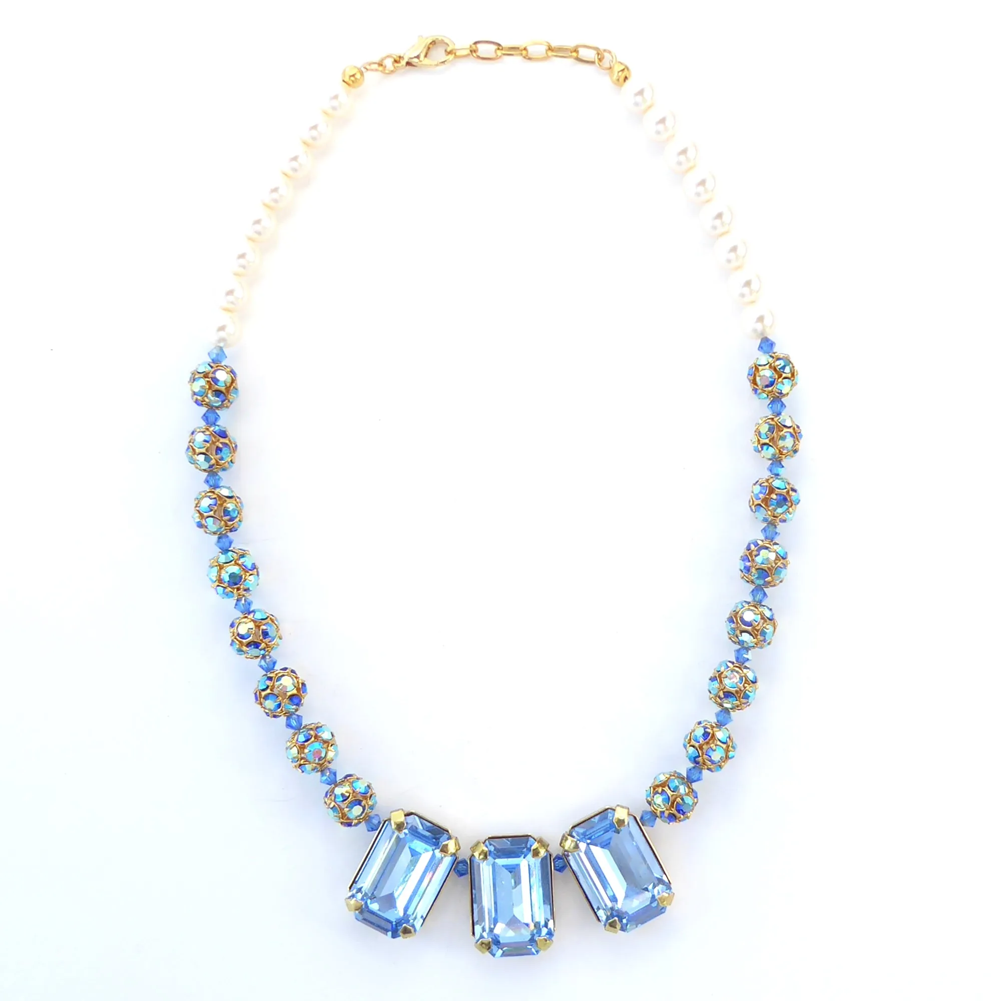 Blue crystal necklace