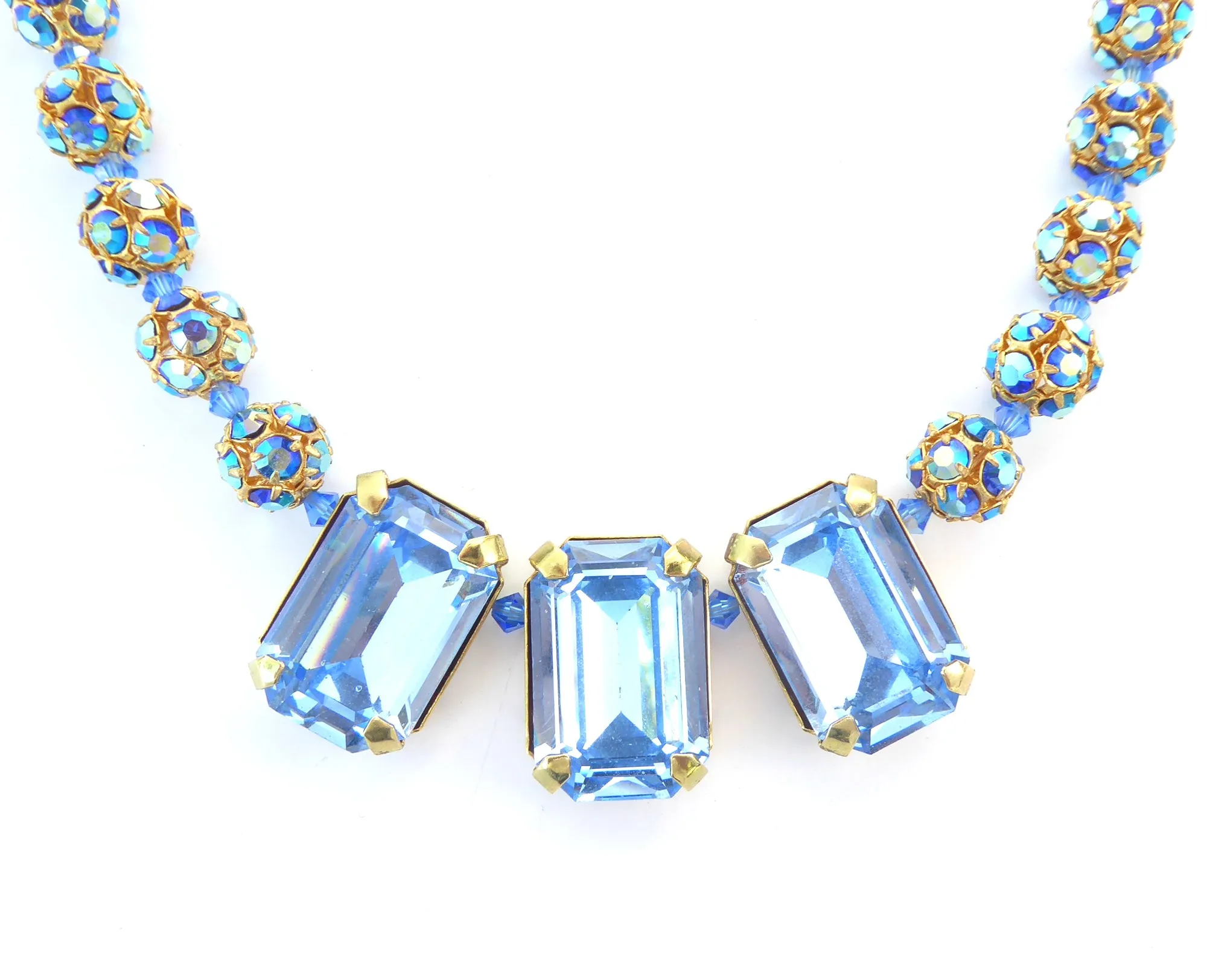 Blue crystal necklace