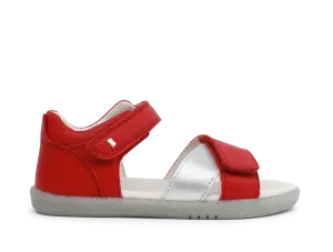 Bobux IW Rio Red With Misty Silver Sail Open Toe sandal