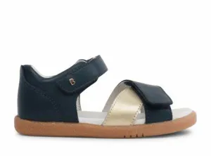 Bobux SU Sail Nave With Misty Gold Open Toe sandal