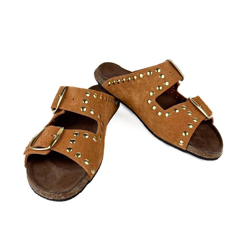 Bosabo - 430 Lisa Rivet Sandals (Caramel)