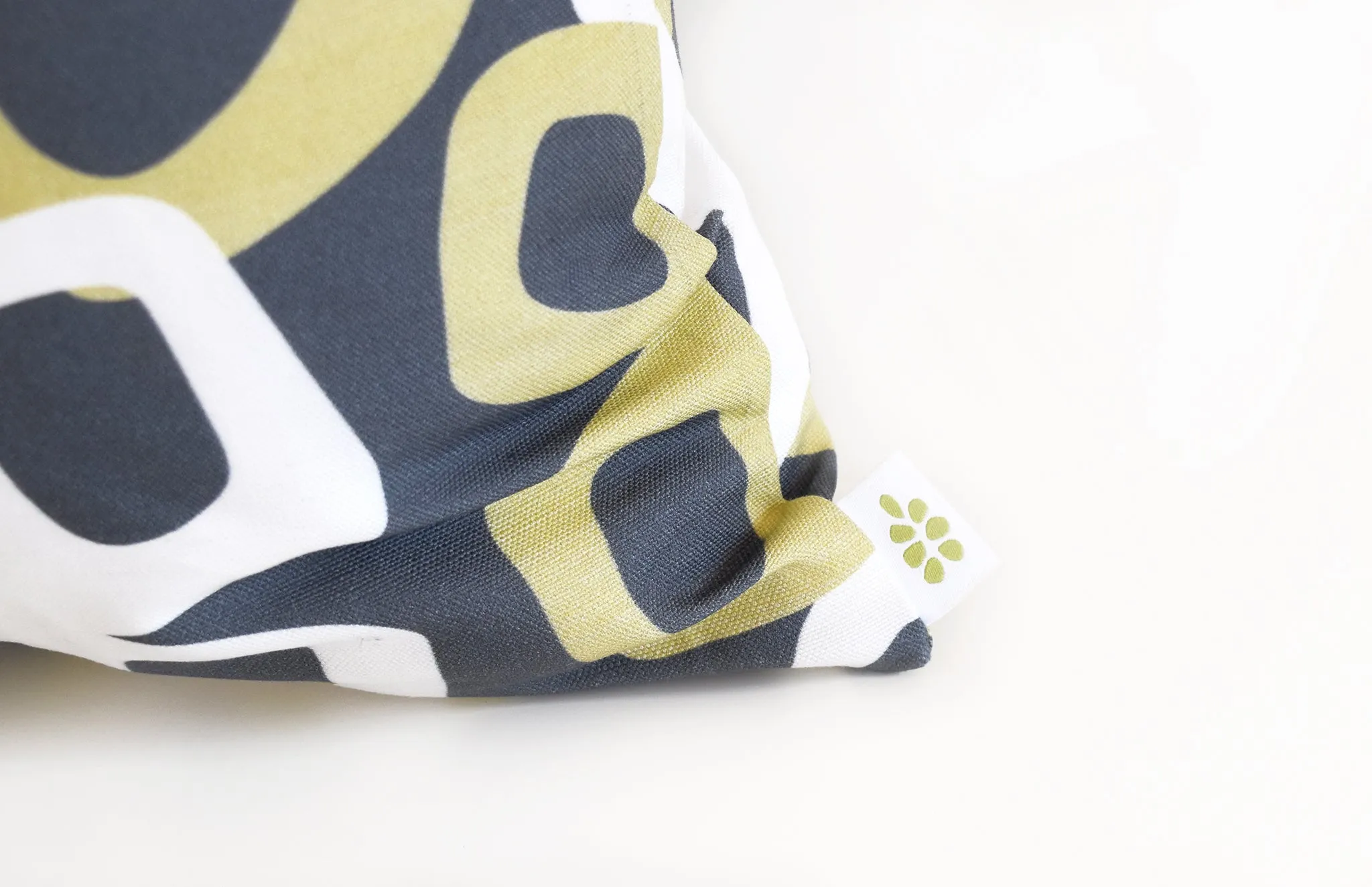 Bow Linen Cotton Pillow (18x18) – Charcoal Moss