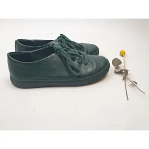Bul pre-owned forest green leather laceup shoes size 37