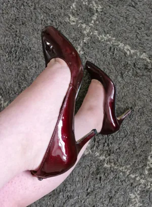 Burgundy Mida in Pelle / Well Worn/ UK6