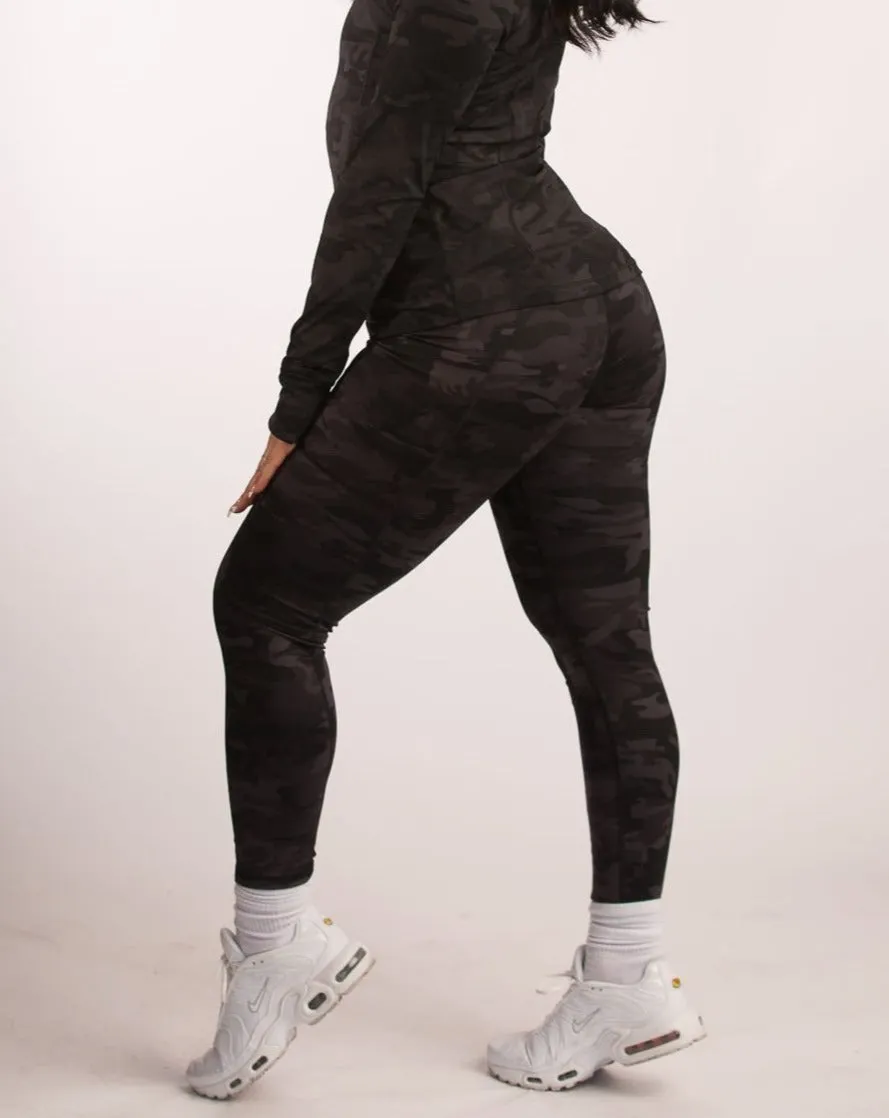 Camo High-Waisted Workout Leggings