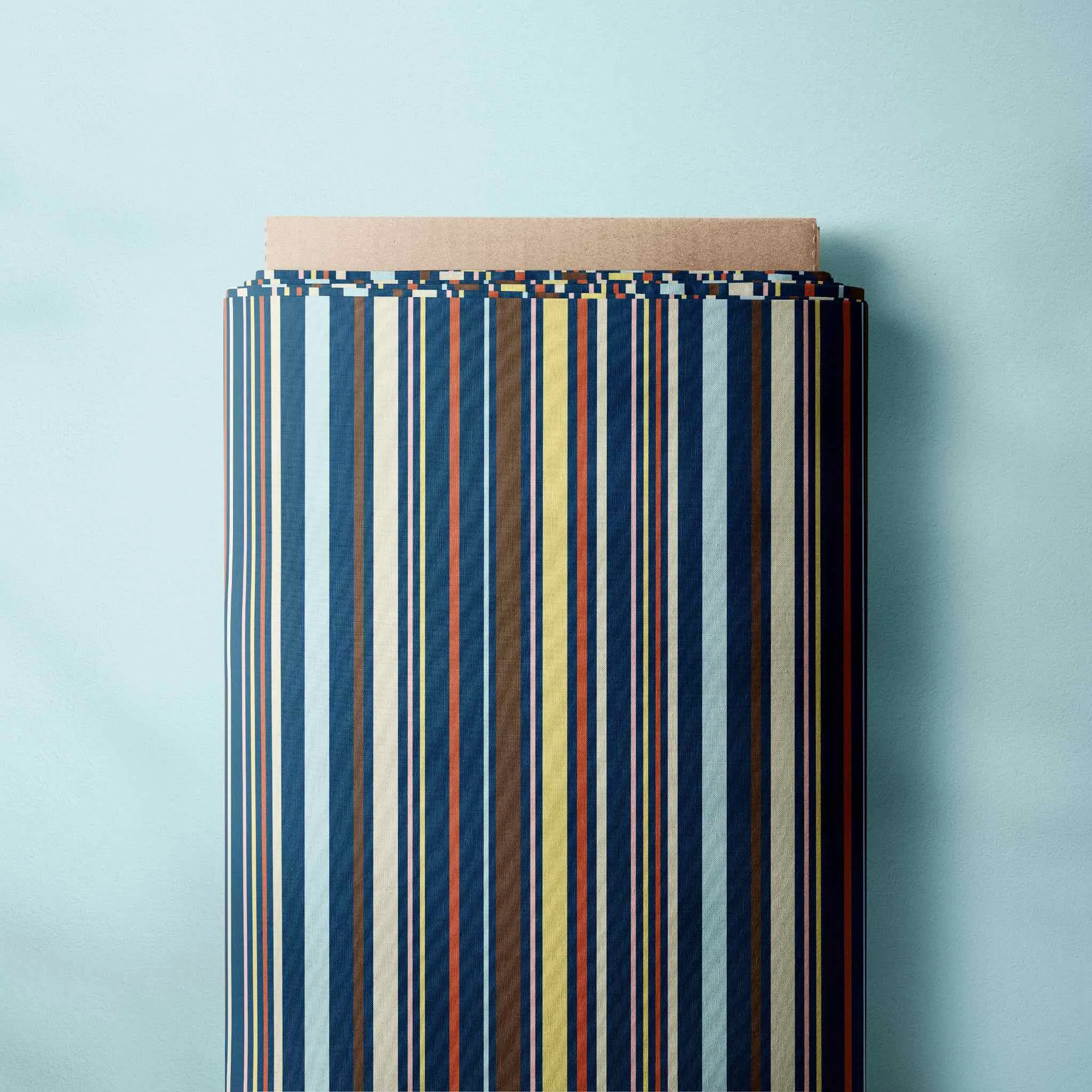 Camp Collar Shirt Kit - Barcode Dark Blue Stripe