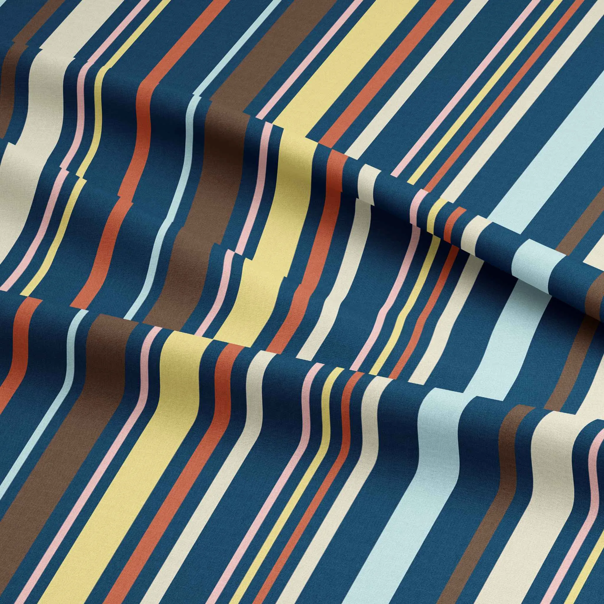 Camp Collar Shirt Kit - Barcode Dark Blue Stripe