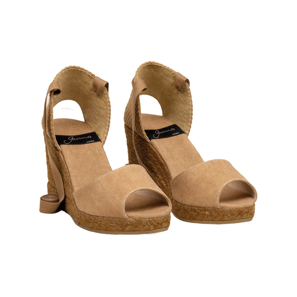 CAPUA Camel wedges espadrilles