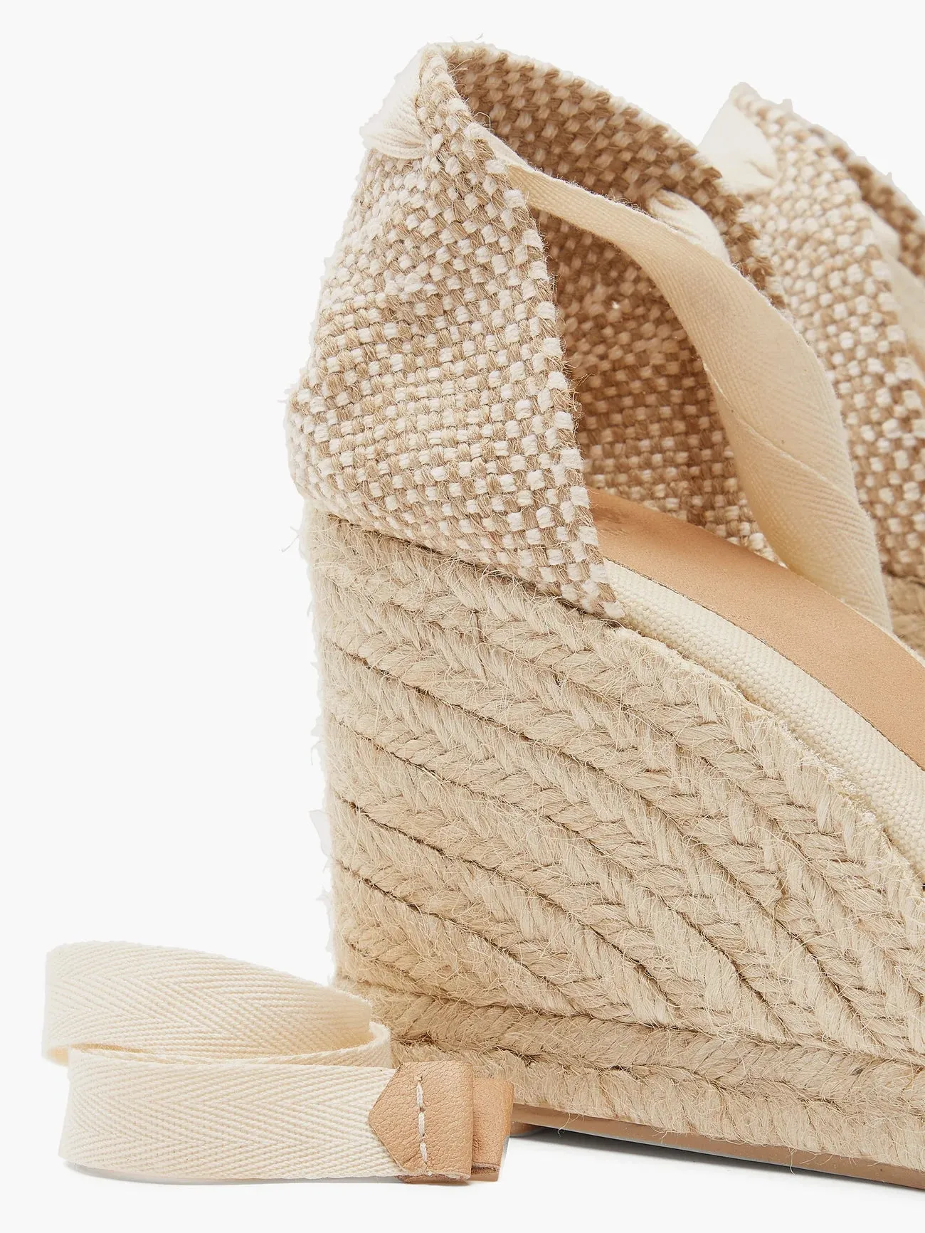 Carina 80 canvas & jute espadrille wedges - Neutral/Ivory