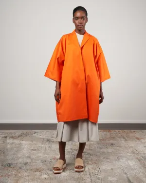 carlton cotton gabardine overcoat - papaya