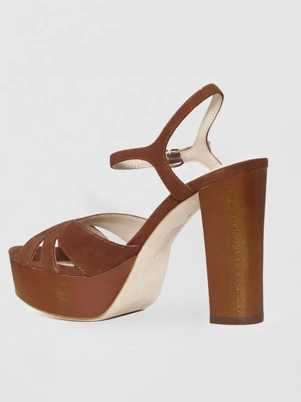 CASSIE SANDAL - CINNAMON SUEDE