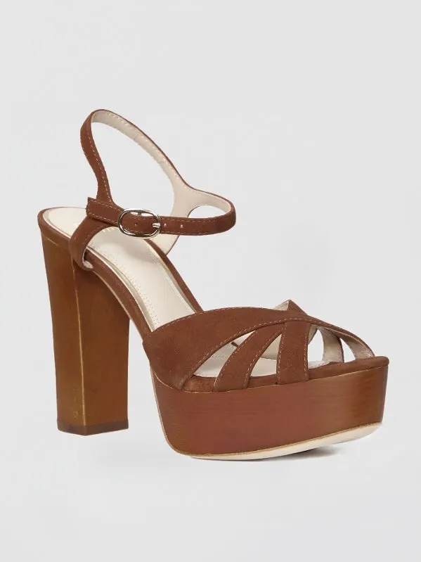 CASSIE SANDAL - CINNAMON SUEDE