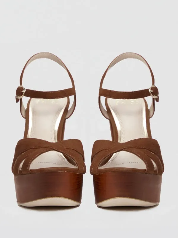 CASSIE SANDAL - CINNAMON SUEDE