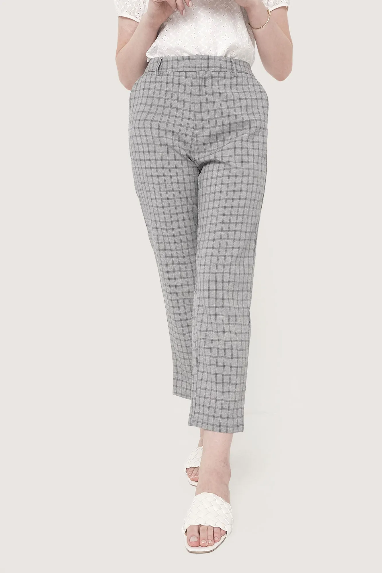 Checkered Ankle Length Cozy Pants