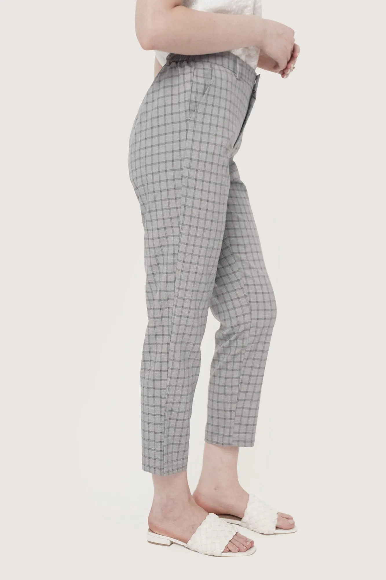 Checkered Ankle Length Cozy Pants