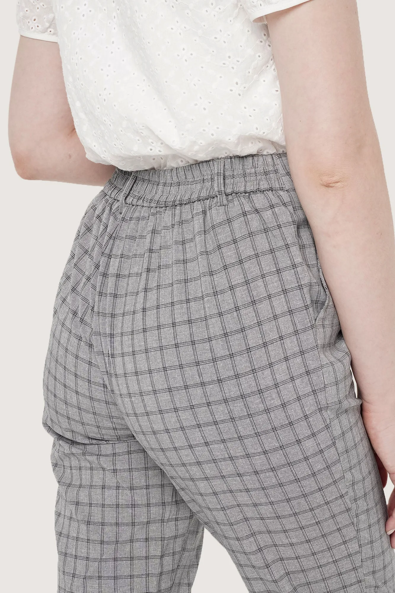 Checkered Ankle Length Cozy Pants
