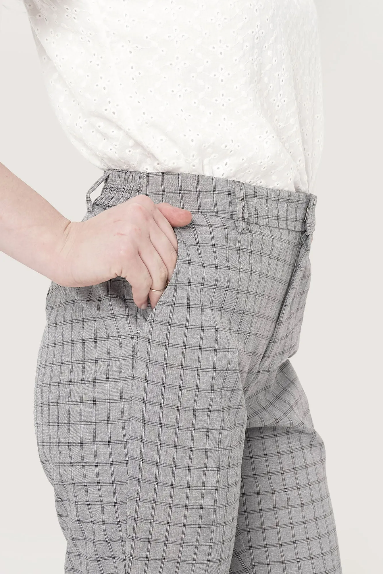 Checkered Ankle Length Cozy Pants