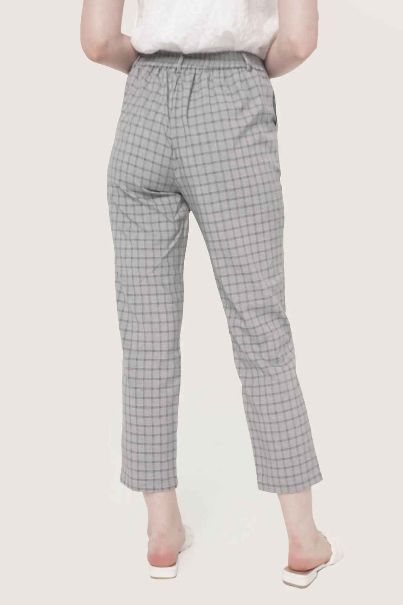 Checkered Ankle Length Cozy Pants