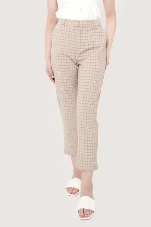 Checkered Ankle Length Cozy Pants