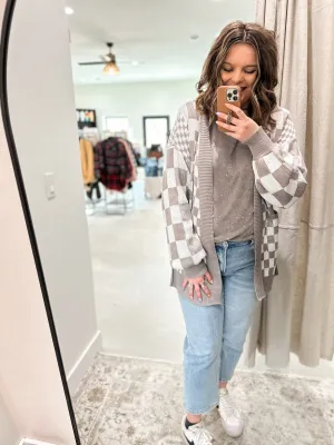 Checkered Cardigan