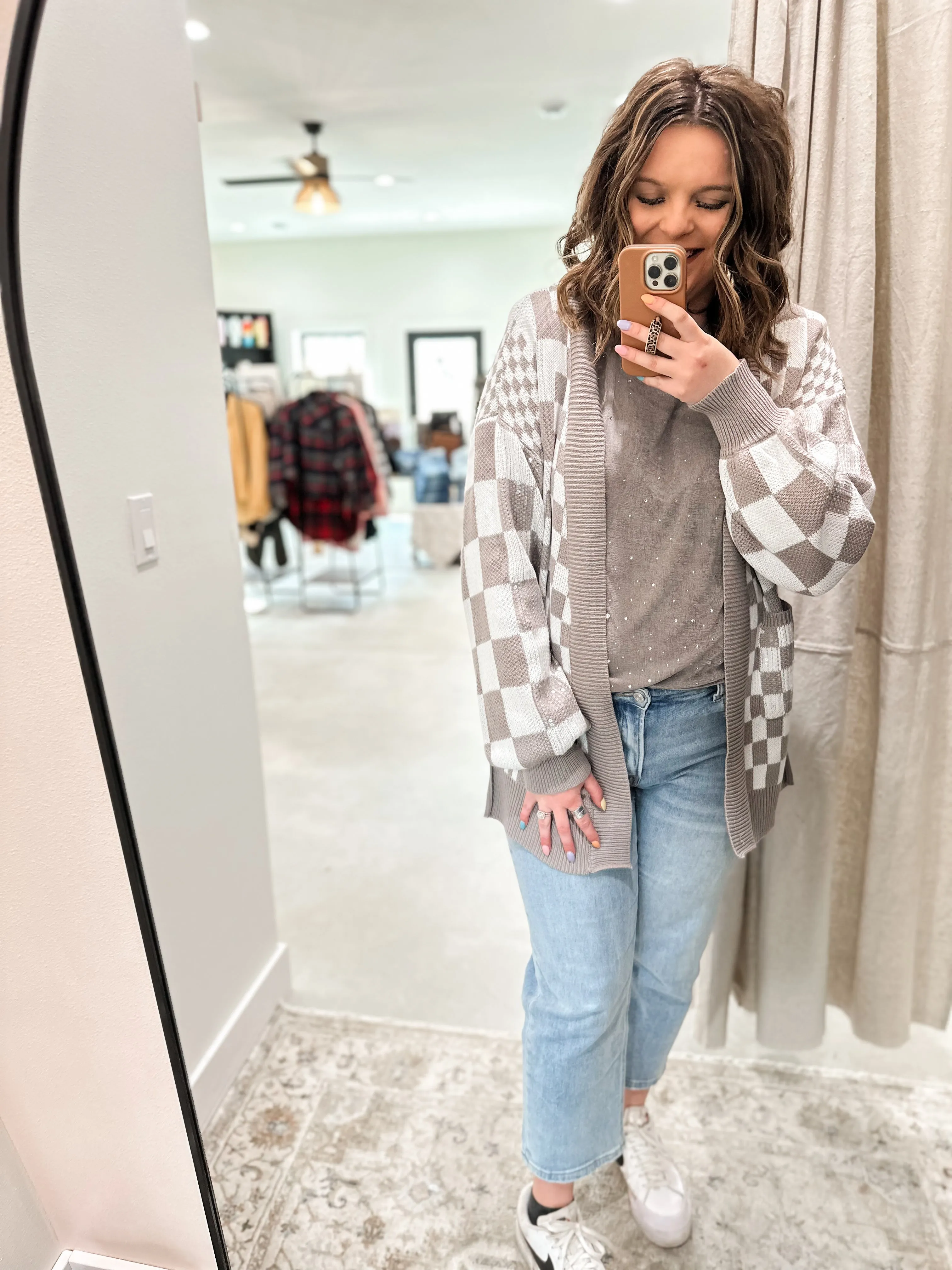 Checkered Cardigan