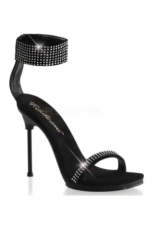 CHIC-40 Sandal | Black Faux Leather