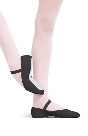 Child Black Daisy Full Sole Ballet Slippers