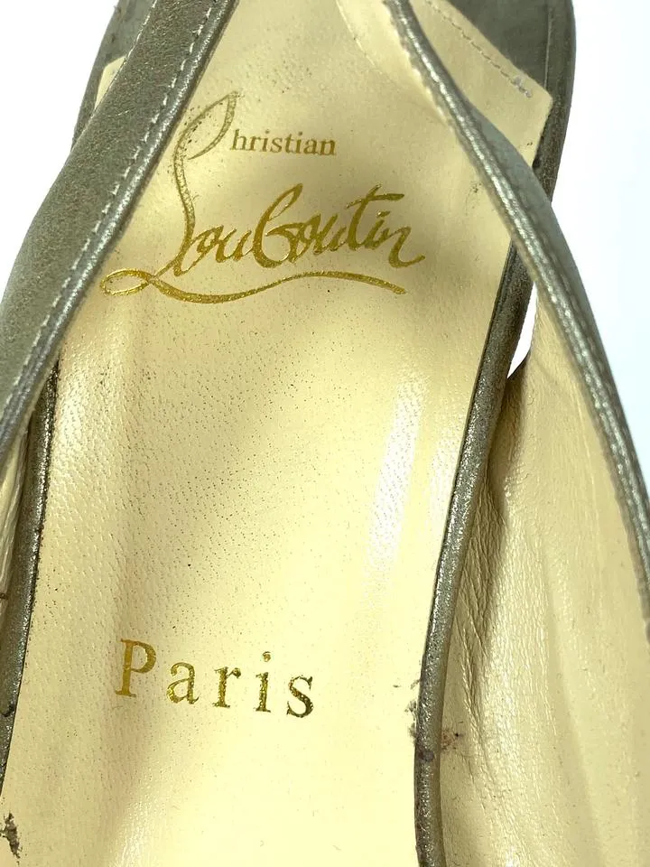 Christian Louboutin Jenny 150 Calf Laminato Nabuck 2Loub629