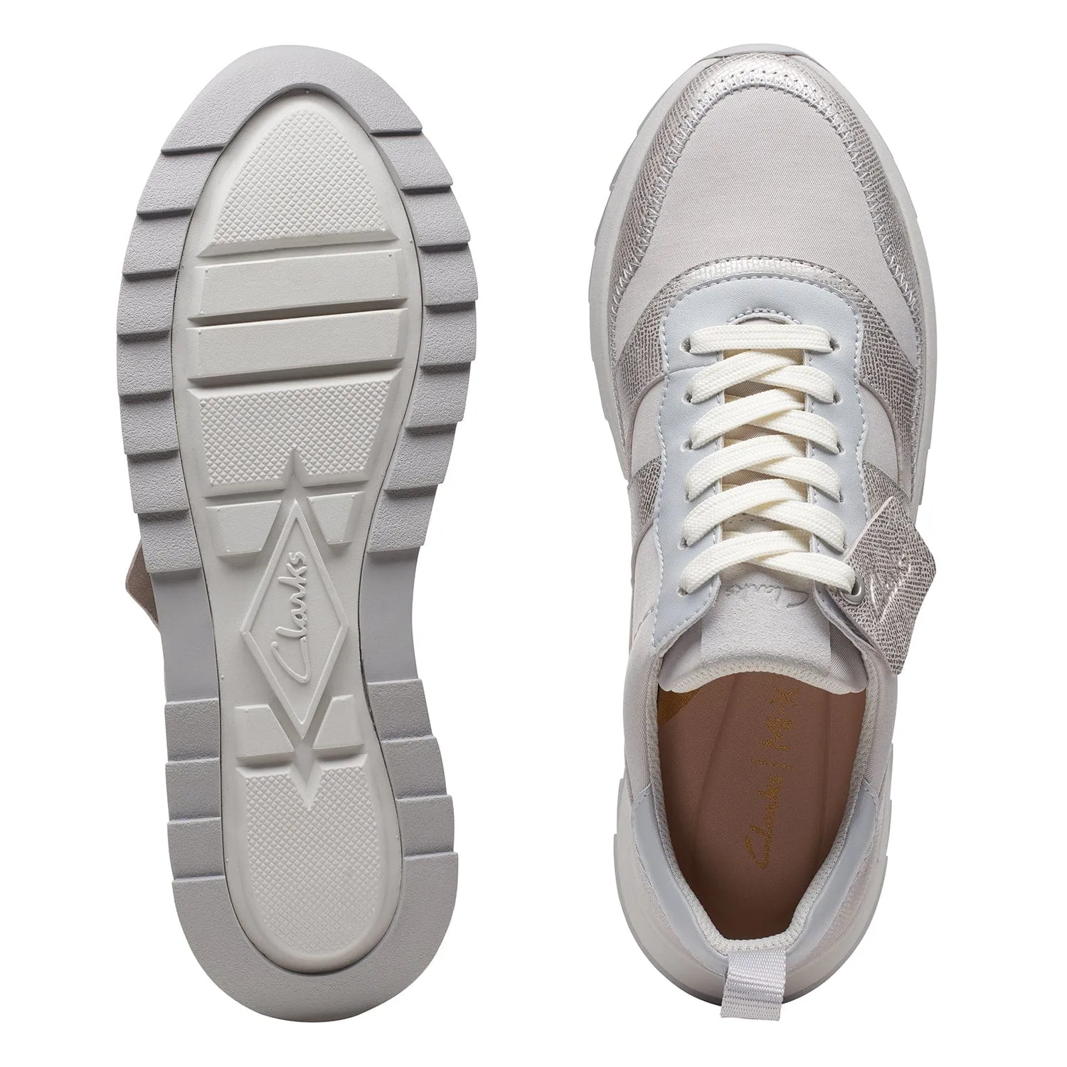 Clarks Dashlite Jazz - Shoes - Light Grey Combi - 261719844 - D Width (Standard Fit)